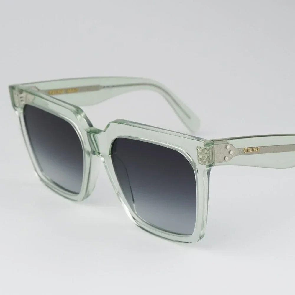 CELINE CL4055IN 93B Transparent Green Gradient Square Oversized Sunglasses - Picture 5 of 11